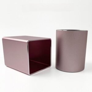 Aluminum Tricolor Cylindrical & Cuboid Pen Holder Makeup Collector