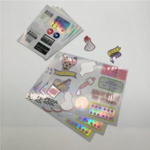 PVC Clear Gold Silver Foil Sticker
