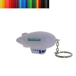 Foam Hot Air Balloon Spaceship Stress Ball with Keychain