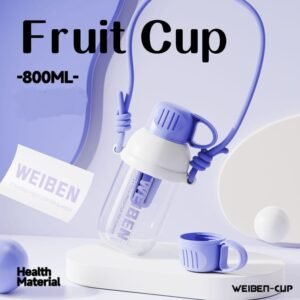 Large-capacity Outdoor Sports Straw Portable Plastic Cups