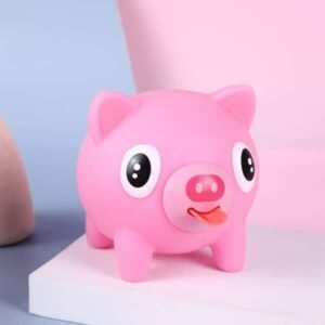 Pink Pig Squeeze Tongue Toy Stress Ball