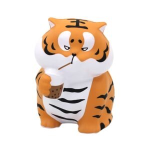 Foam Tiger Stress Balls with Milk Tea