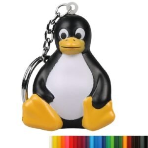 Foam Sitting Penguin Stress Ball Keychains with Your Logo