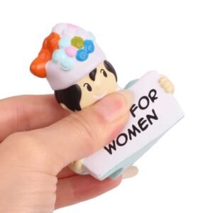 High Rebound Lady Holding Sign Promotional Gift Stress Ball
