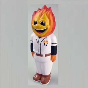 Standing Flame Mascot Stress Ball