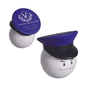 Police Hat Man Stress Ball