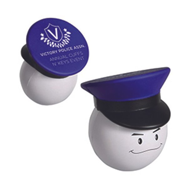 Police Hat Man Stress Ball