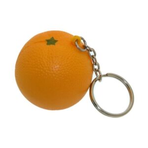Orange Stress Ball with Keychain
