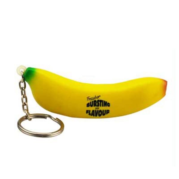 Banana Stress Ball with Keychain
