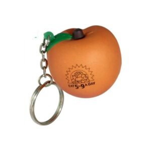 Peach Stress Ball with Keychain