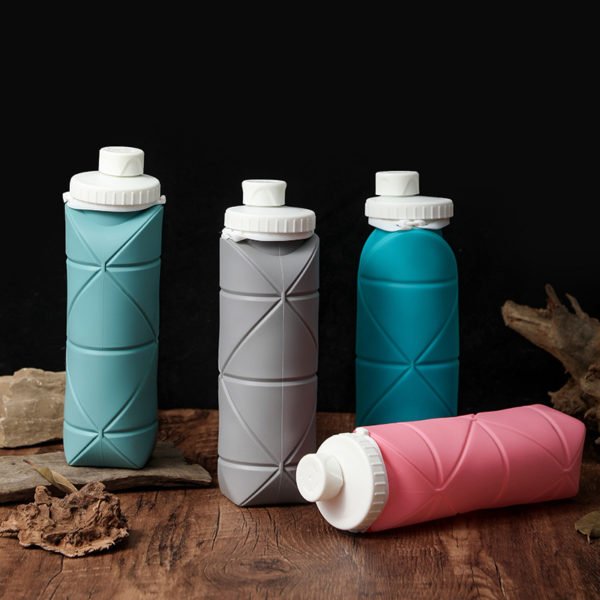 21oz Silicone Folding Mug Outdoor Sports Water Bottle