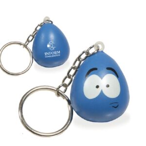 Happy Wobbler Based Stress Ball With Keychain