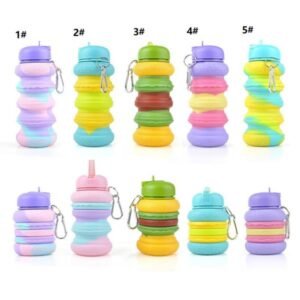 17OZ Hamburger Shape Folding Silicone Bottle