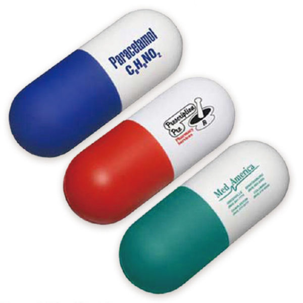 Capsule Stress Ball With Keychain