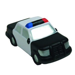 Foam Police Car Stress Ball Keychains