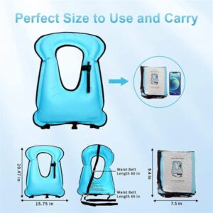 Durable Adjustable Diving Swimming Inflatable Snorkel Vest with Logo