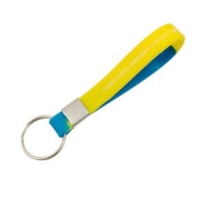 Soft Silicone Wristband with Keyring Keytag