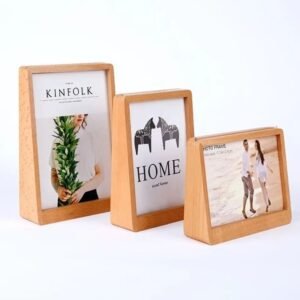 Simple Trapezoidal Beech Photo Frame Stand