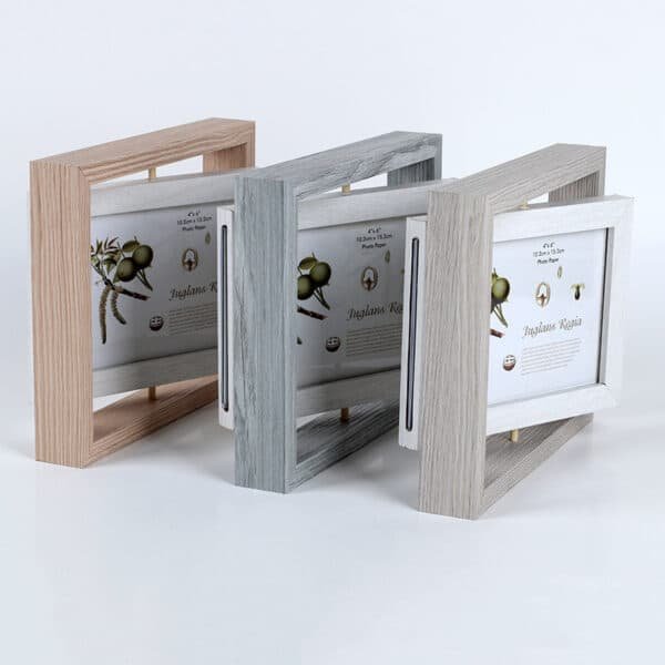 Creative Wooden Double Sided Rotating Photo Frame