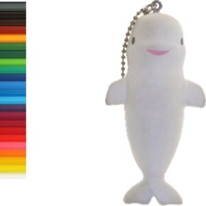 Beluga Stress Ball Keychain