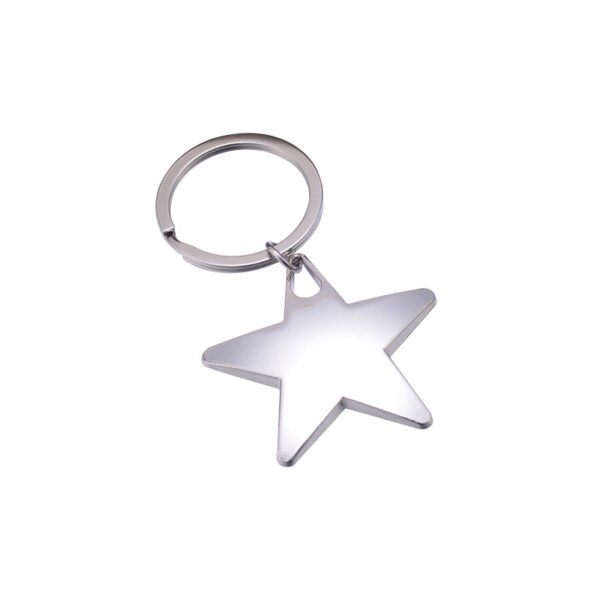 Zinc Alloy Star-Shaped Compass Keychain