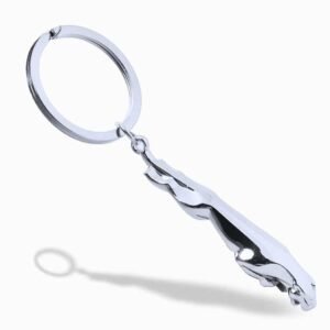 Zinc Alloy Cheetah Keychain Charm