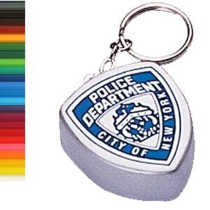 Police Badge Stress Ball Keychain