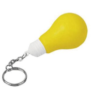 Light Bulb Stress Ball Keychain