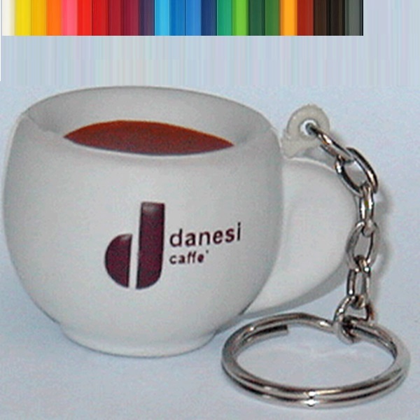 Coffee Cup Stress Ball Keychain