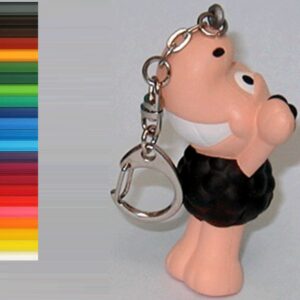 Smiley Sheep Stress Ball Keychain