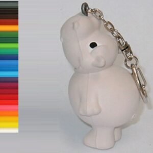 Hippo Stress Ball Keychain