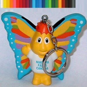 Multicolored Butterflie Stress Ball Keychain