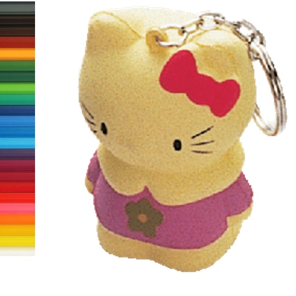 Cute Kitty Stress Ball Keychain