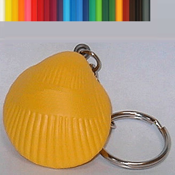 Seashell Stress Ball Keychain