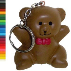 Teddy Bear Stress Ball Keychain