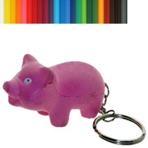 Pig Stress Ball Keychain
