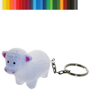 Hornless Sheep Stress Ball Keychain