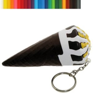 Ice Cream Cones Stress Ball Keychain