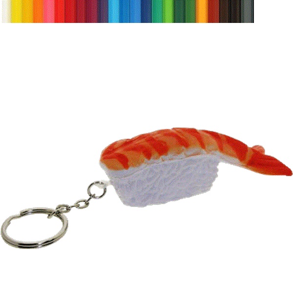 Shrimp Sushi Stress Ball Keychain