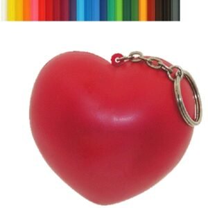 Large Heart Stress Ball Keychain