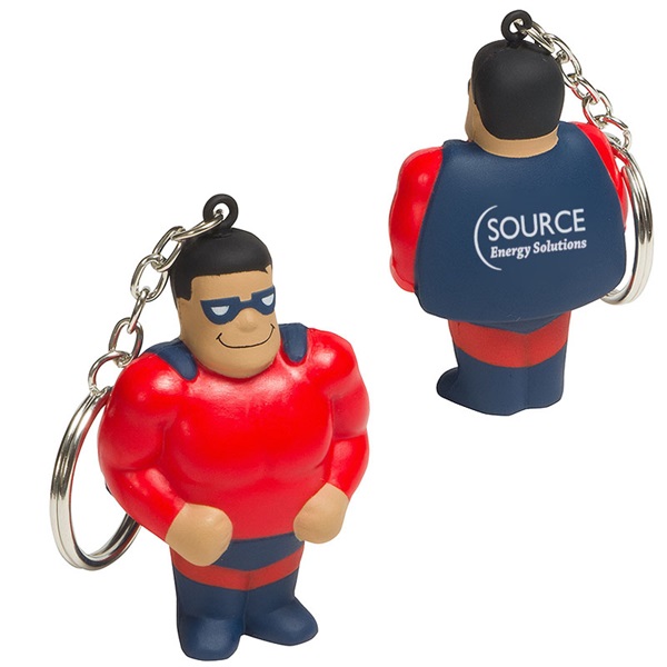 Super Hero Stress Ball Key Chain