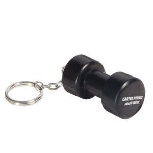 PU Dumbbell Stress Ball Keytag