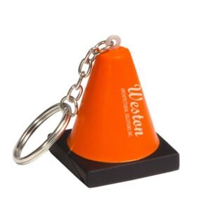 PU Construction Cone Stress Ball Keychain