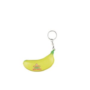 PU Foam Banana Stress Ball with Keychain