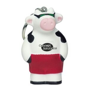 PU Cool Beach Cow Stress Ball With Keychain