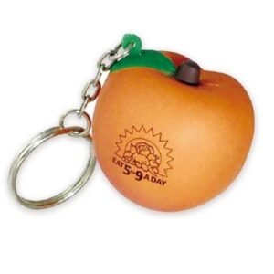 Peach Stress Ball Key Chain