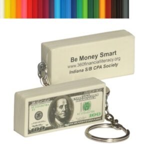 One-Hundred Dollar Bill Stress Ball Key Chain