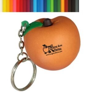 Peach PU Stress Ball Key Chain