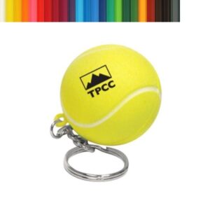 Tennis Ball PU Stress Reliever Key Chain