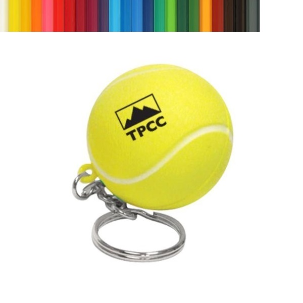 Tennis Ball PU Stress Reliever Key Chain